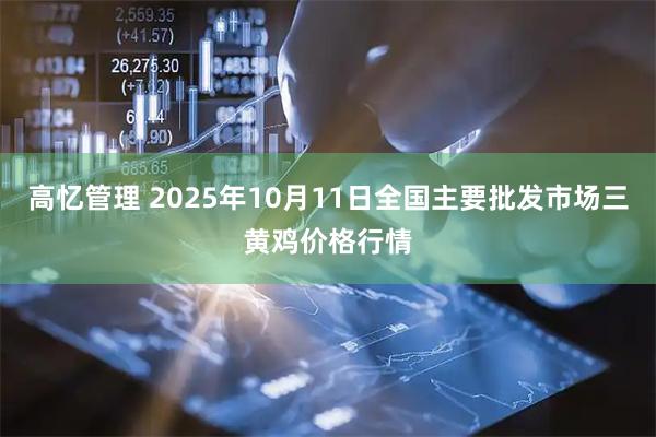 高忆管理 2025年10月11日全国主要批发市场三黄鸡价格行情