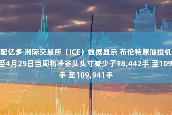 配亿多 洲际交易所（ICE）数据显示 布伦特原油投机者在截至4月29日当周将净多头头寸减少了18,442手 至109,941手