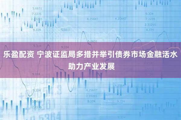 乐盈配资 宁波证监局多措并举引债券市场金融活水 助力产业发展