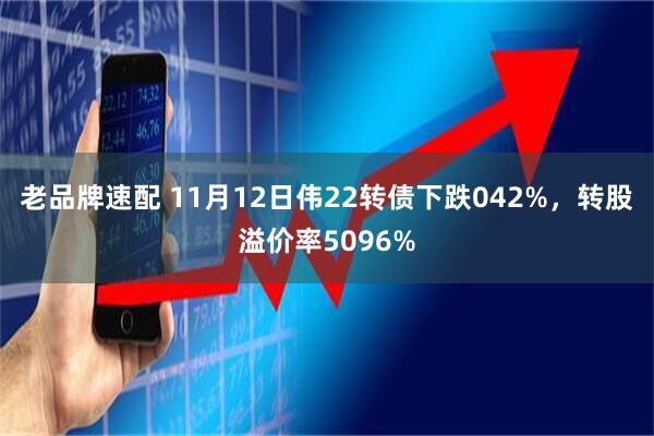 老品牌速配 11月12日伟22转债下跌042%，转股溢价率5096%